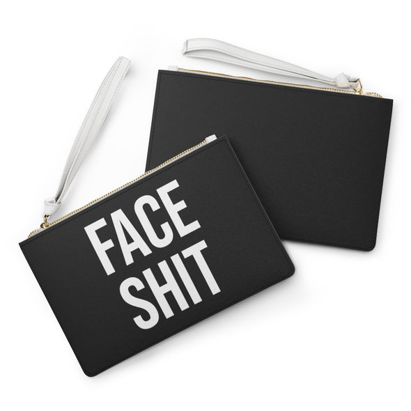 Face Shit Vegan Leather Cosmetic Bag