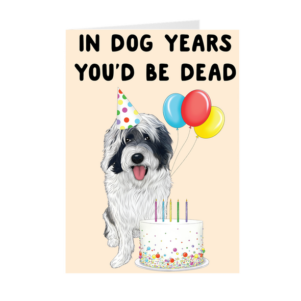 In Dog Years You'd Be Dead Birthday Card