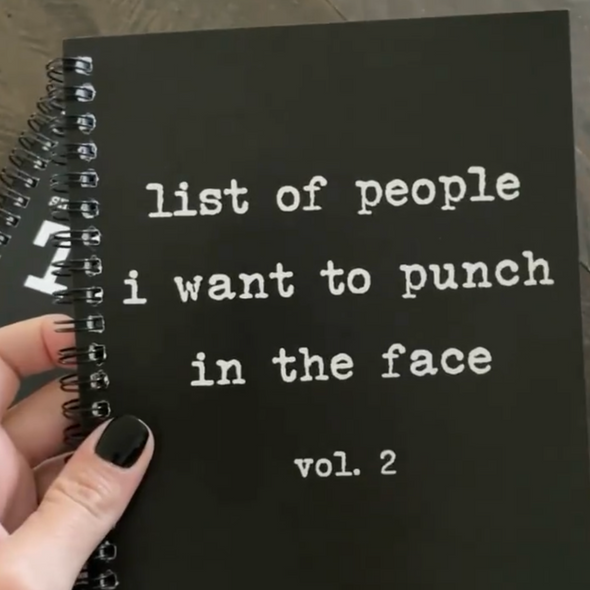 List Of People I Want To Punch In The Face Spiral Notebook