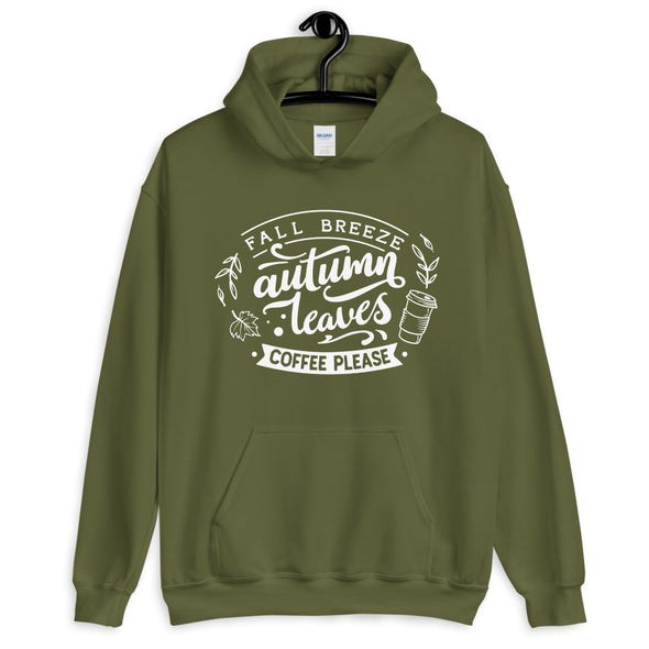 Fall Breeze Autumn Leaves Coffee Please Hoodie